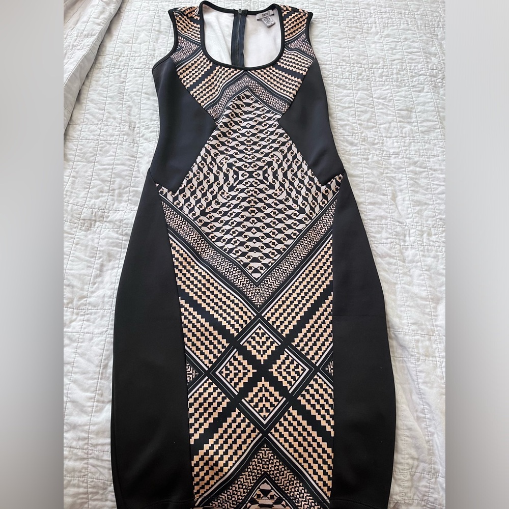 Black multi color dress